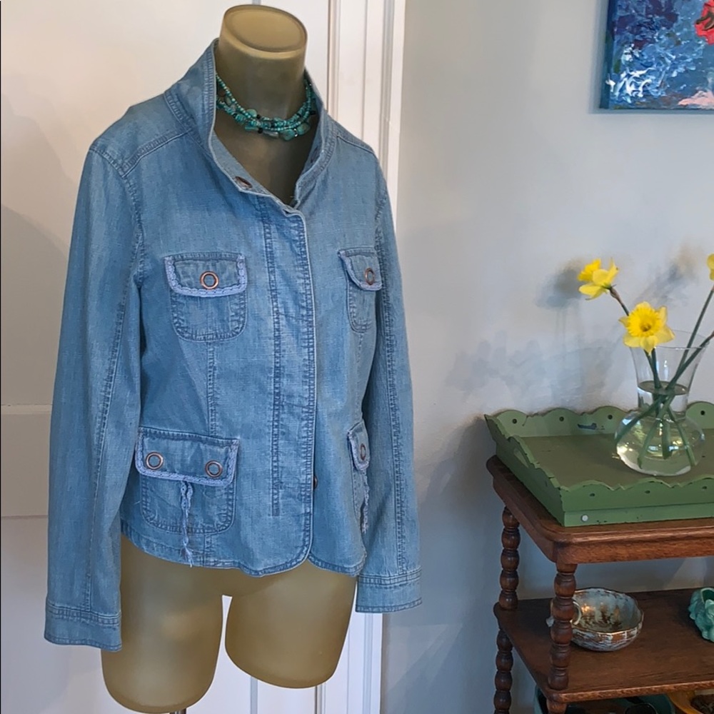 LAL Jean Jacket Bleached with Cooper Buttons M